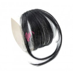 Breton din par artificial cu clips AP401 Brunet Natural cu suvite lateral